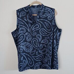 Nike Dri Fit Women's Sleeveless split neck paisley top Size 2XL